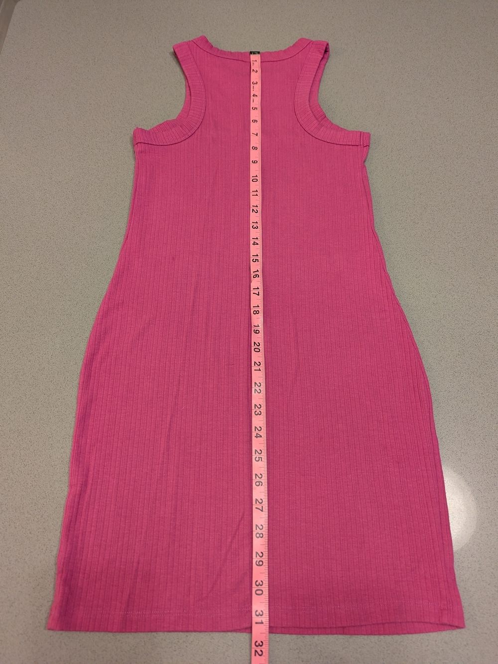Pink Ribbed Tank Dress - Picture 3 of 5